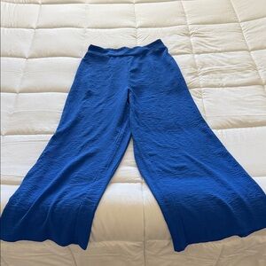 women’s Blue Wide-Leg Pants